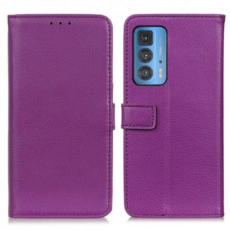 Kotelot Motorola Edge 20 Pro Puhelinkuoret Litchi Premium Faux Leather