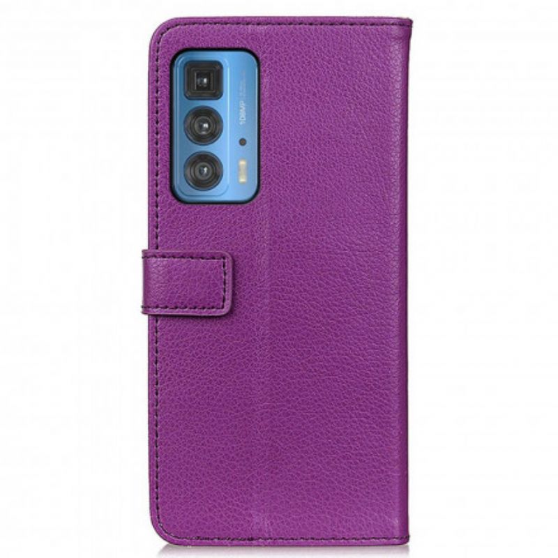 Kotelot Motorola Edge 20 Pro Puhelinkuoret Litchi Premium Faux Leather