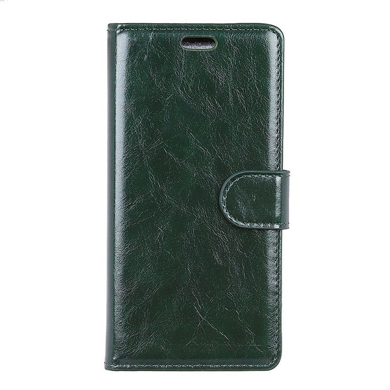 Flip Case Sony Xperia L3 Musta Pyöreä Kiiltävä Nahkaefekti