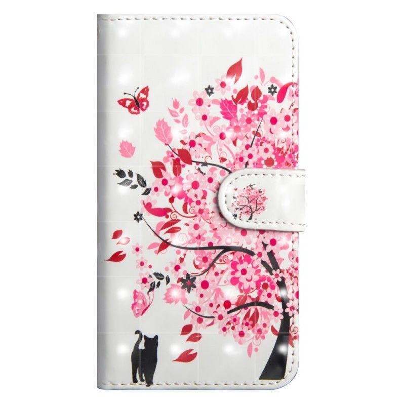 Flip Case Sony Xperia L3 Vaaleanpunainen Puu