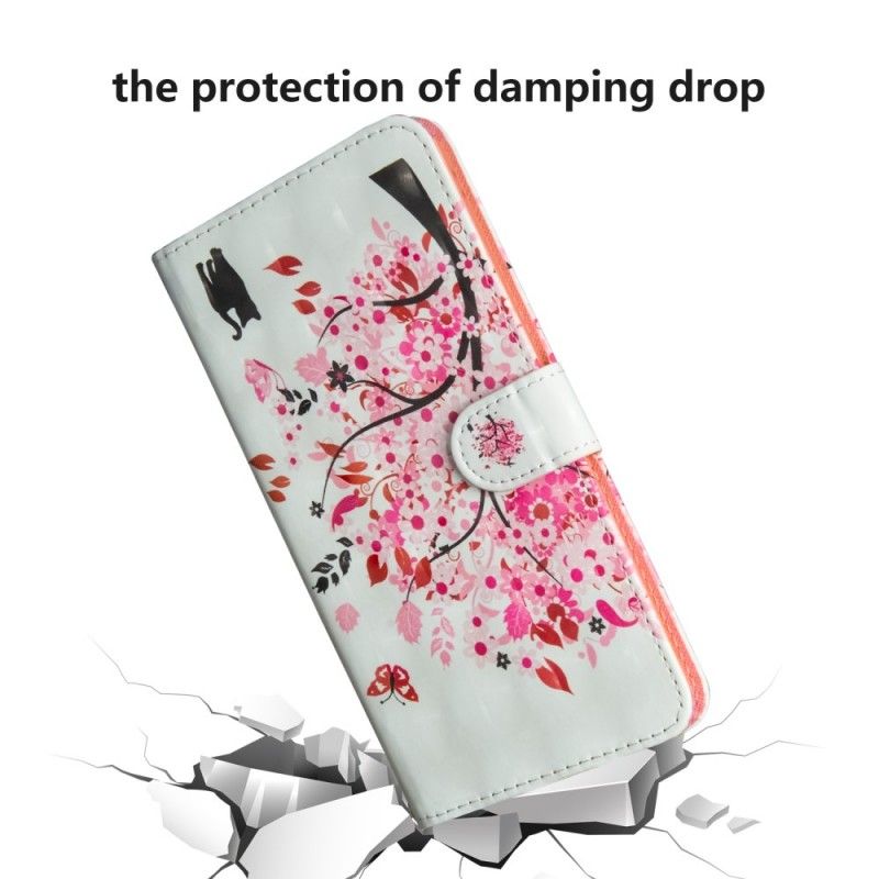 Flip Case Sony Xperia L3 Vaaleanpunainen Puu