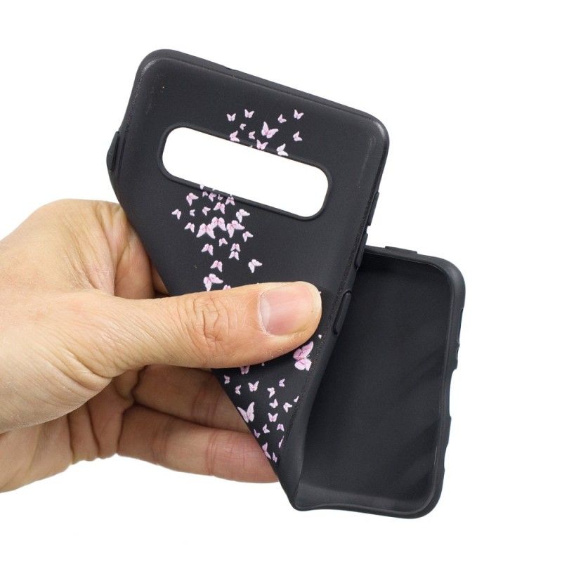 Case Kuoret Samsung Galaxy S10 Plus Puhelinkuoret Nainen. Jolla On Kukallinen Pää