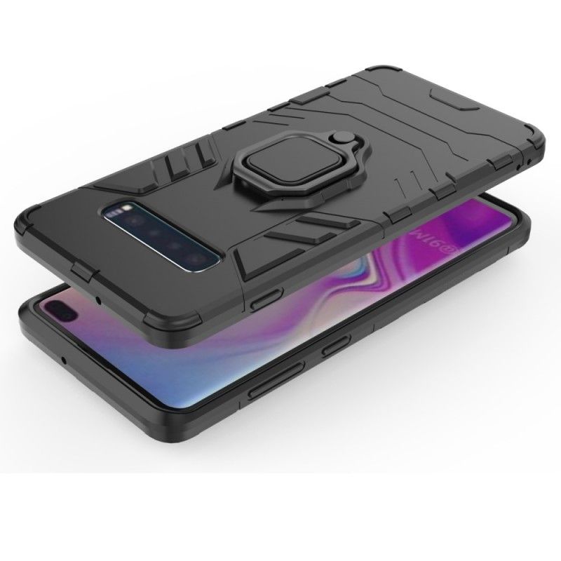 Case Kuoret Samsung Galaxy S10 Plus Tummansininen Musta Puhelinkuoret Kestävä Rengas