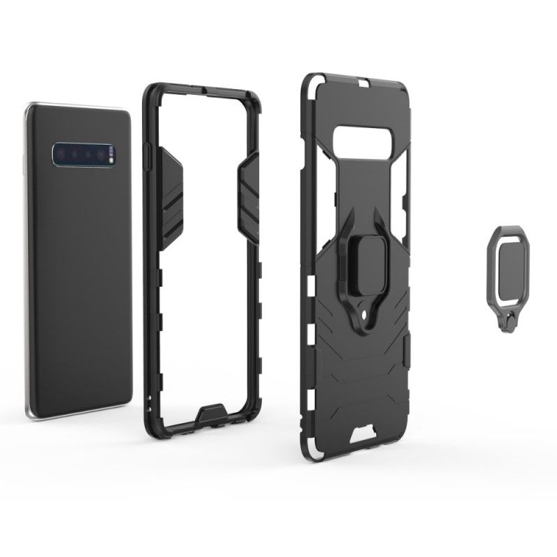 Case Kuoret Samsung Galaxy S10 Plus Tummansininen Musta Puhelinkuoret Kestävä Rengas