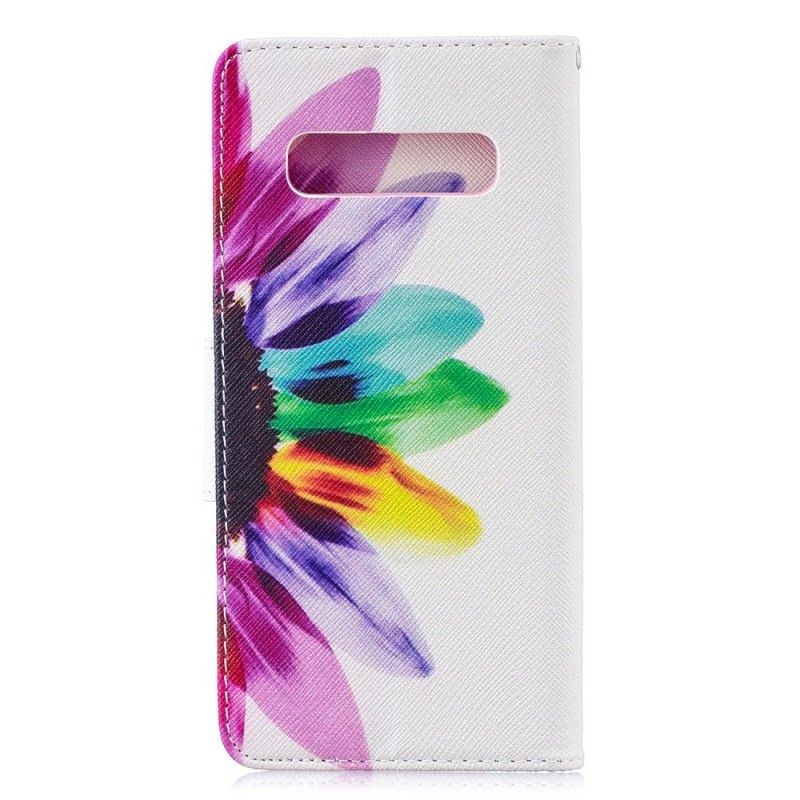 Flip Case Samsung Galaxy S10 Plus Vesiväri Kukka