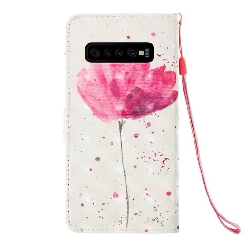 Flip Case Samsung Galaxy S10 Plus Vesiväri Unikko