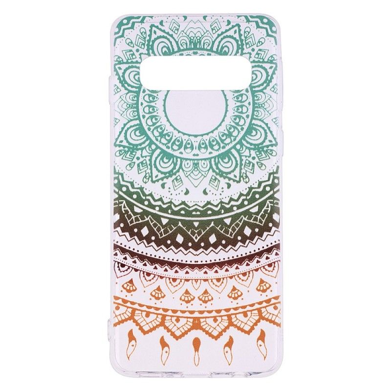 Kuori Samsung Galaxy S10 Plus Läpinäkyvä Värikäs Mandala