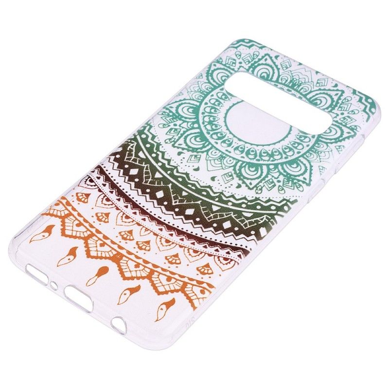 Kuori Samsung Galaxy S10 Plus Läpinäkyvä Värikäs Mandala