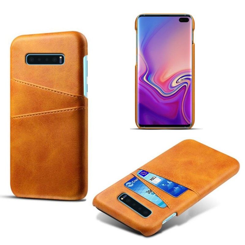 Kuori Samsung Galaxy S10 Plus Punainen Musta Kortin Haltija