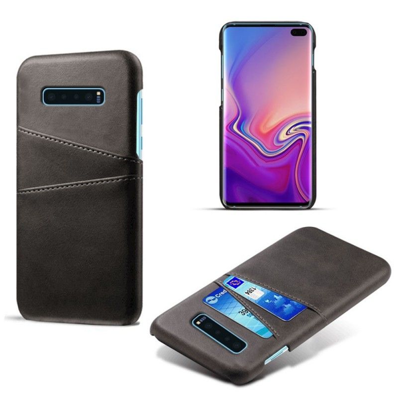 Kuori Samsung Galaxy S10 Plus Punainen Musta Kortin Haltija