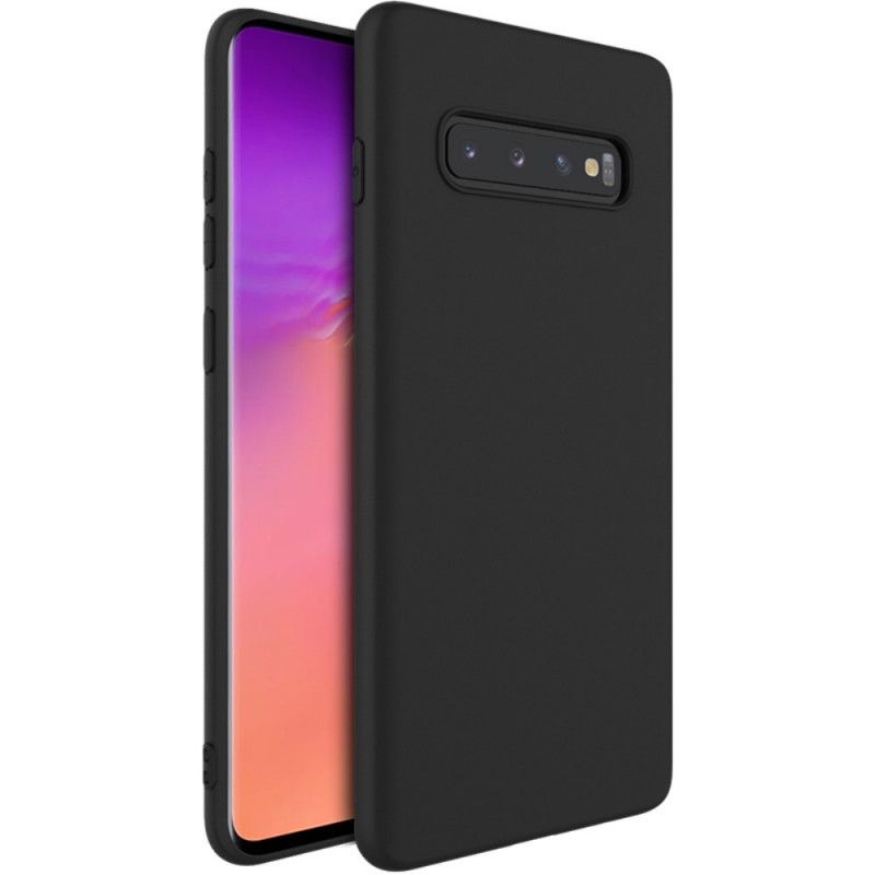 Kuori Samsung Galaxy S10 Plus Tummansininen Musta Uc-1 -Sarjan Silikonimatto Imak