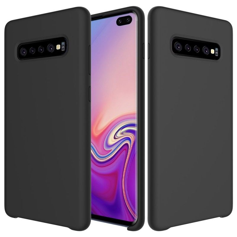 Kuori Samsung Galaxy S10 Plus Valkoinen Musta Silikoni