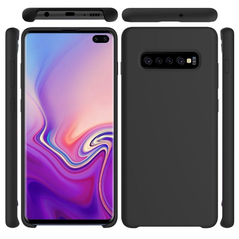 Kuori Samsung Galaxy S10 Plus Valkoinen Musta Silikoni