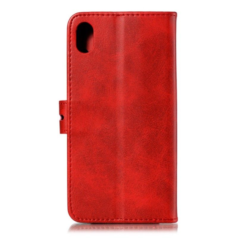 Flip Case Huawei Y5 2019 Punainen Harmaa Kissanpentu Keinonahkaa