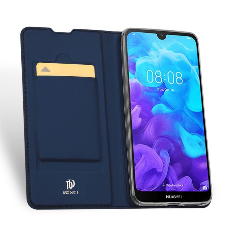 Flip Kotelot Huawei Y5 2019 Tummansininen Musta Pro Dux Ducis -Iho Suojakuori