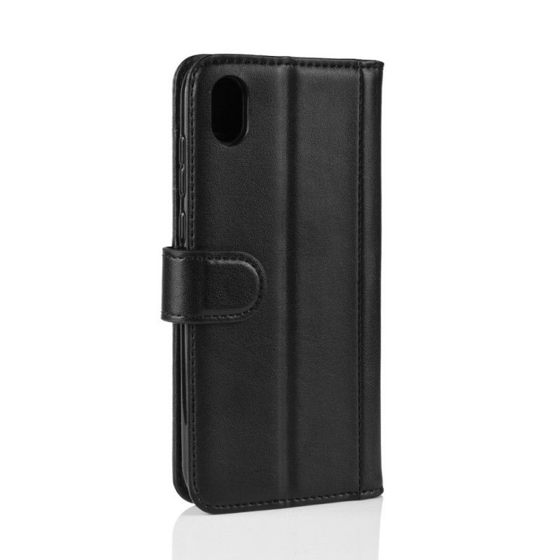 Flip Case Honor 8S Ruskea Musta Halkaistu Nahka