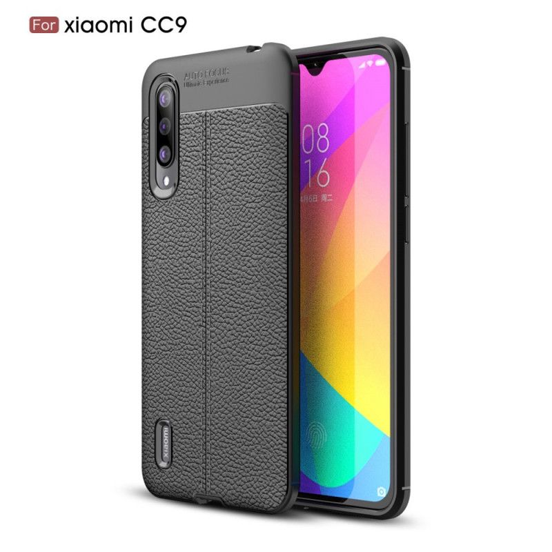 Case Kuoret Xiaomi Mi 9 Lite Punainen Musta Puhelinkuoret Litsi Nahkainen Vaikutus