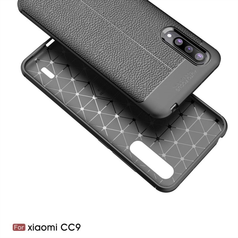 Case Kuoret Xiaomi Mi 9 Lite Punainen Musta Puhelinkuoret Litsi Nahkainen Vaikutus