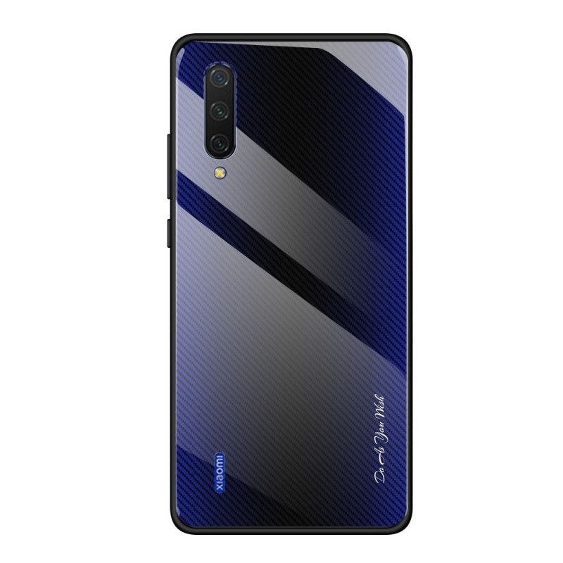 Case Kuoret Xiaomi Mi 9 Lite Valkoinen Musta Puhelinkuoret Karkaistua Hiilikuitua