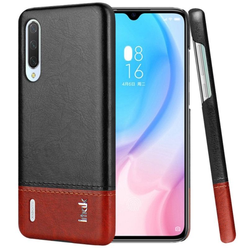 Kuori Xiaomi Mi 9 Lite Punainen Musta Imak Ruiyi -Sarjan Nahkaefekti