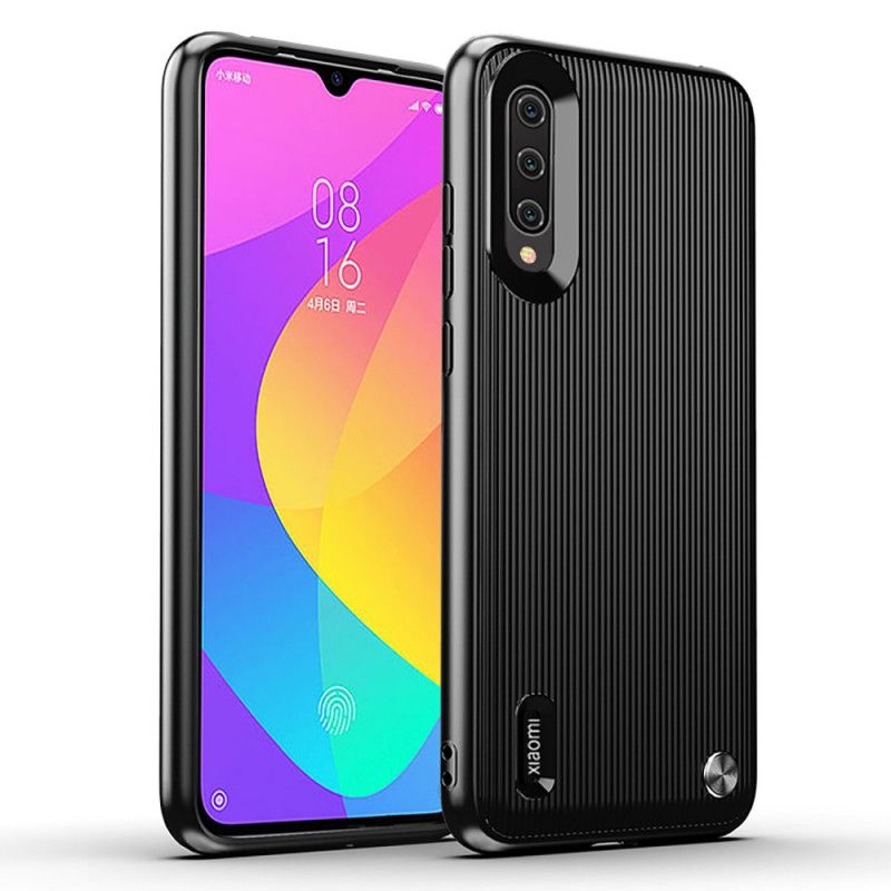 Kuori Xiaomi Mi 9 Lite Punainen Musta Kuvioitu Silikonikuvio Suojakuori