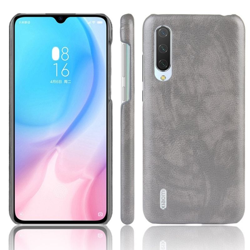 Kuori Xiaomi Mi 9 Lite Punainen Musta Litsi-Tekonahka Suojakuori