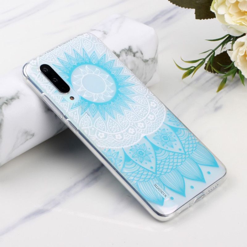 Kuori Xiaomi Mi 9 Lite Vaaleanpunainen Läpinäkyvä Värikäs Mandala Suojakuori