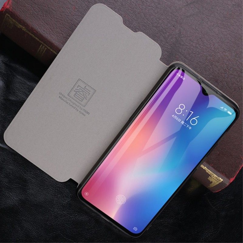 Flip Kotelot Xiaomi Mi 9 Magenta Musta Vintage Mofi