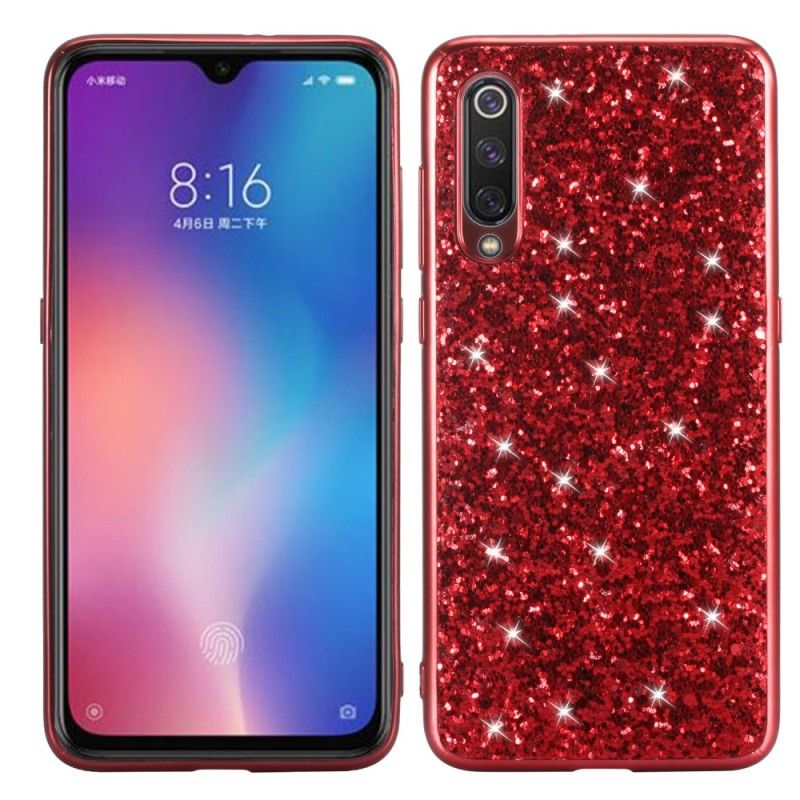 Kuori Xiaomi Mi 9 Punainen Olen Kimalteleva Suojakuori