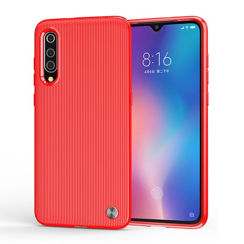 Kuori Xiaomi Mi 9 Tummansininen Musta Kuvioitu Silikoni Suojakuori