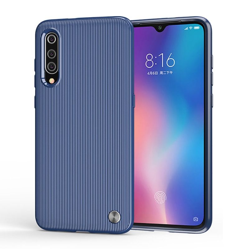 Kuori Xiaomi Mi 9 Tummansininen Musta Kuvioitu Silikoni Suojakuori