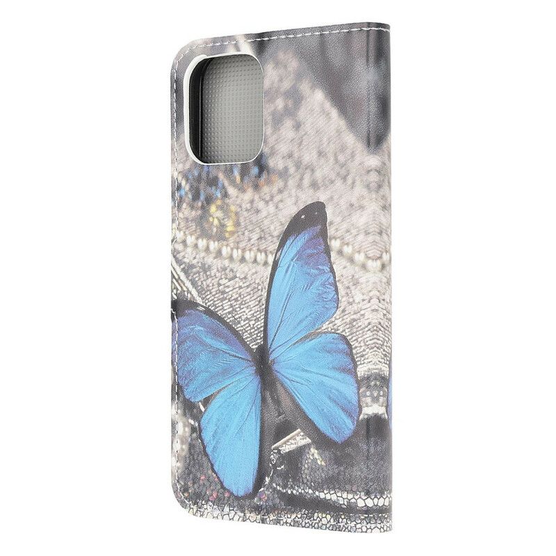 Flip Kotelot iPhone 13 Mini Blue Butterfly