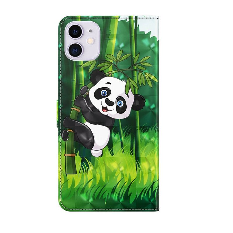 Flip Kotelot iPhone 13 Mini Panda Ja Bambu