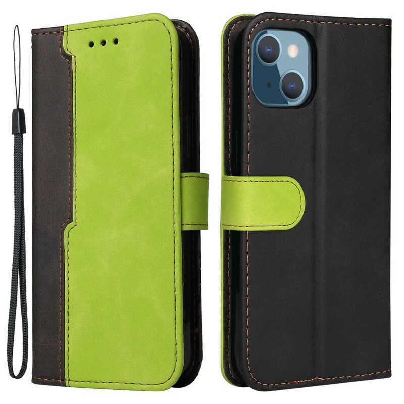 Kotelot iPhone 13 Mini Puhelinkuoret Bicolor Faux Leather