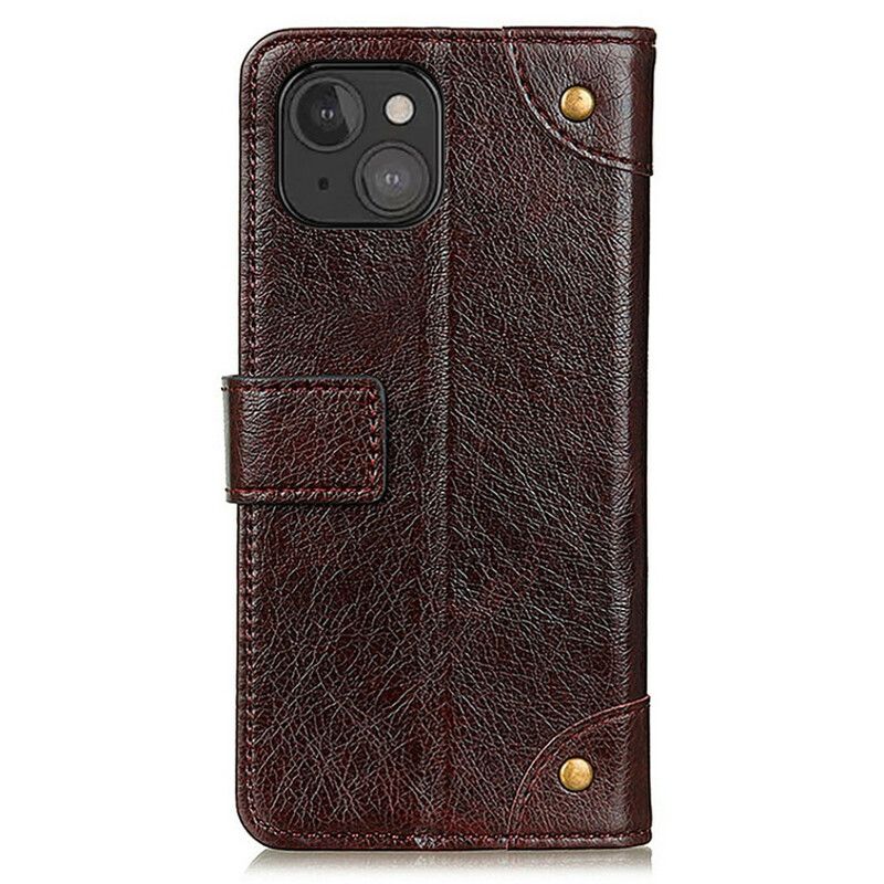 Kotelot iPhone 13 Mini Style Nappa Leather Vintage Niitit