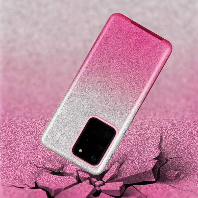 Case Kuoret Samsung Galaxy S20 Ultra Magenta Musta Puhelinkuoret Räikeä Kaltevuusväri