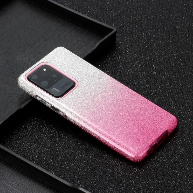 Case Kuoret Samsung Galaxy S20 Ultra Magenta Musta Puhelinkuoret Räikeä Kaltevuusväri