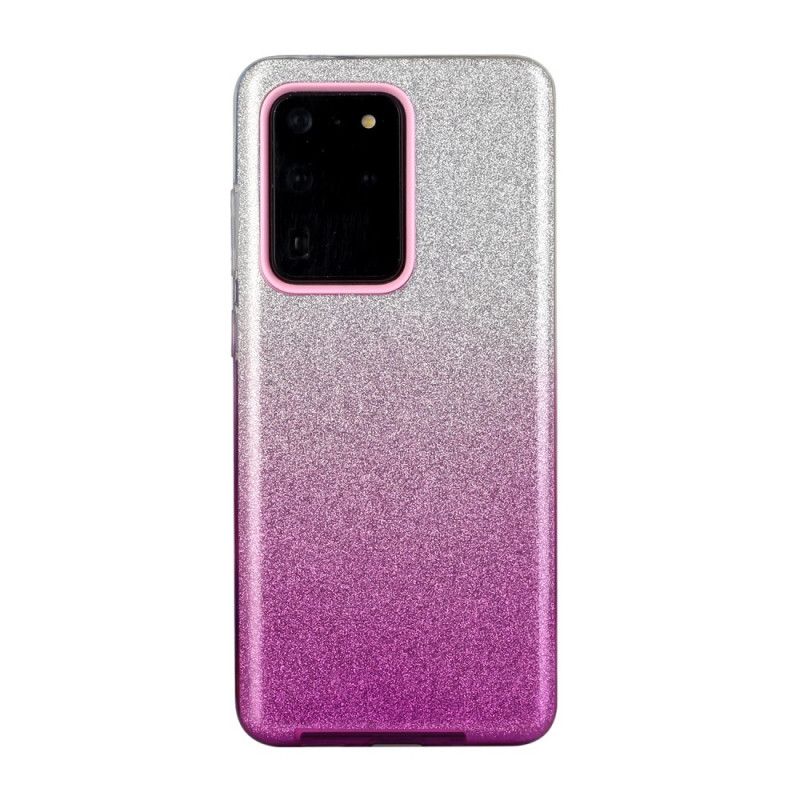 Case Kuoret Samsung Galaxy S20 Ultra Magenta Musta Puhelinkuoret Räikeä Kaltevuusväri