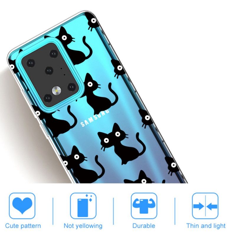 Case Kuoret Samsung Galaxy S20 Ultra Puhelinkuoret Useita Mustia Kissoja