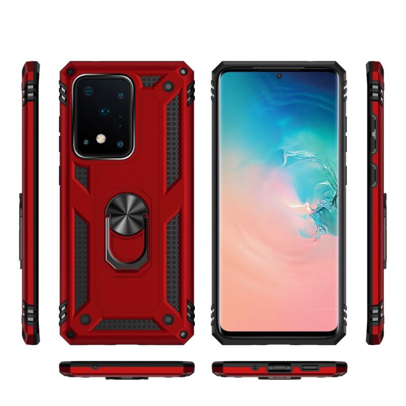 Case Kuoret Samsung Galaxy S20 Ultra Punainen Musta Puhelinkuoret Premium-Rengas