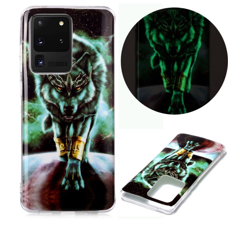 Kuori Samsung Galaxy S20 Ultra Valkoinen Fluoresoiva Susisarja