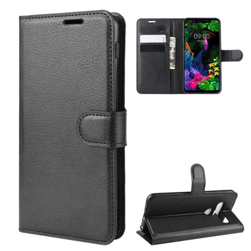 Flip Case ThinQ LG G8S ThinQ Valkoinen Musta Klassikko