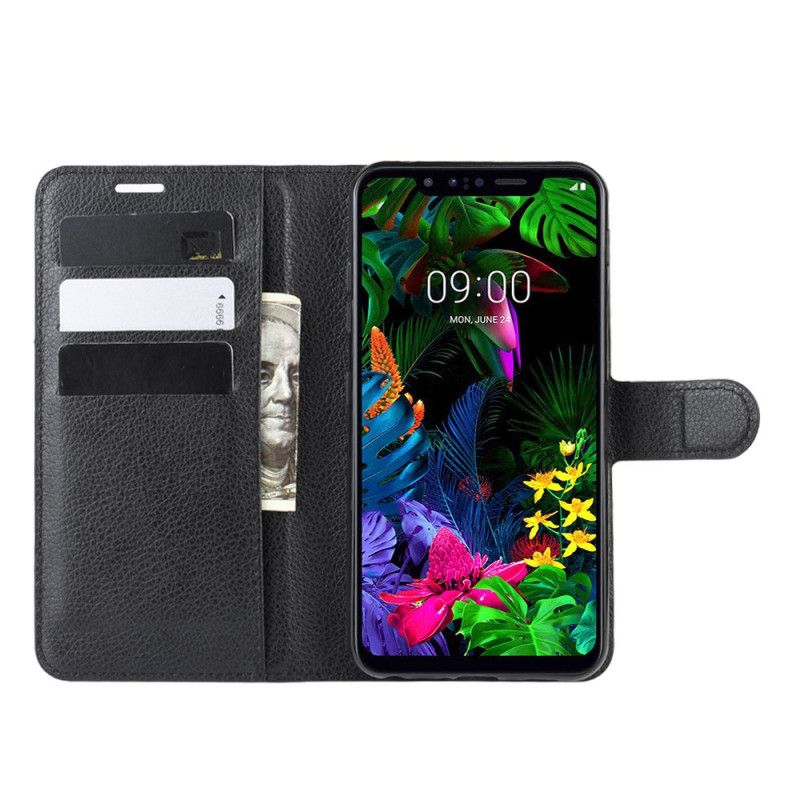 Flip Case ThinQ LG G8S ThinQ Valkoinen Musta Klassikko