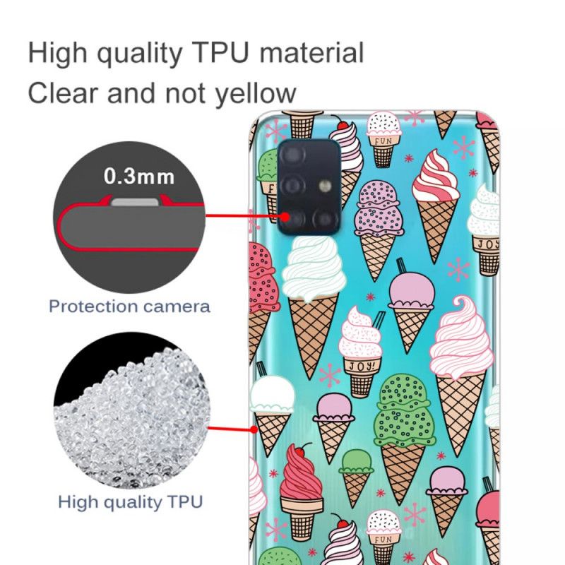 Case Kuoret Samsung Galaxy A71 Puhelinkuoret Kermajäätelö