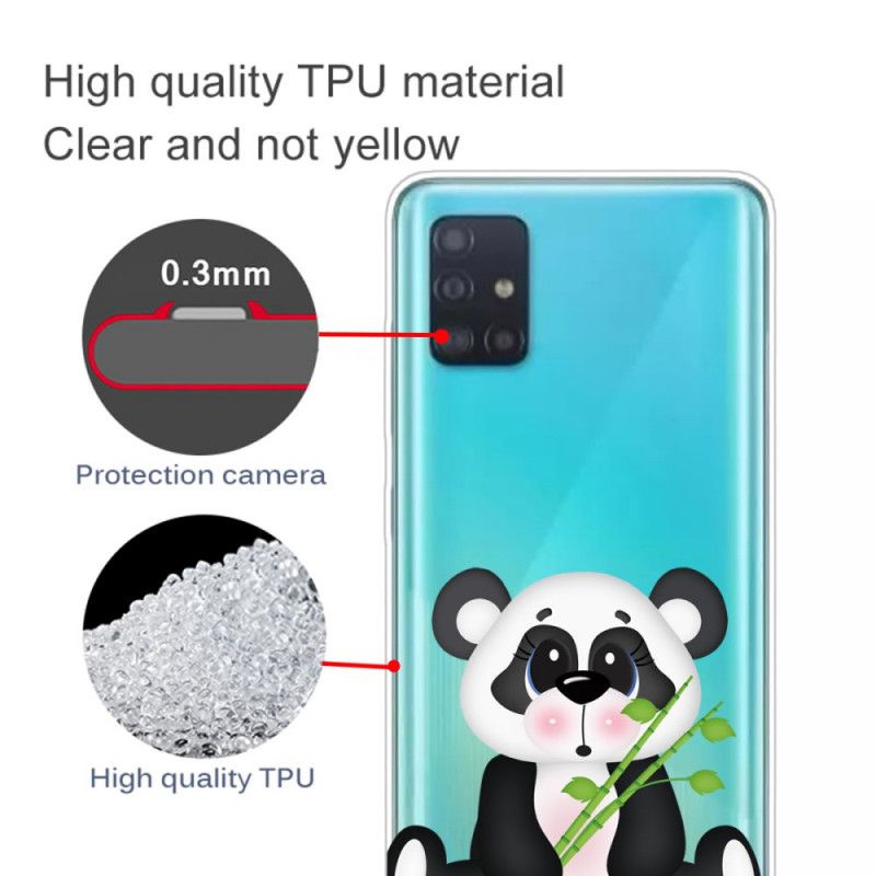 Case Kuoret Samsung Galaxy A71 Puhelinkuoret Läpinäkyvä Surullinen Panda