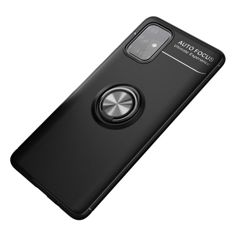 Case Kuoret Samsung Galaxy A71 Punainen Musta Puhelinkuoret Pyörivä Rengas