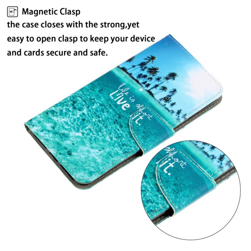 Flip Case Samsung Galaxy A71 Elää Sen Kanssa Remmi