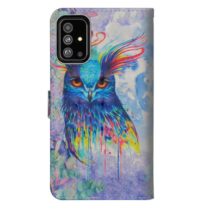 Flip Case Samsung Galaxy A71 Vesiväri Lintu