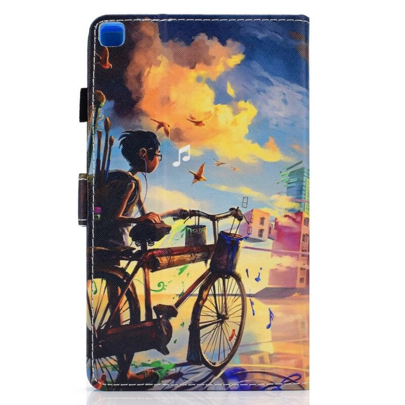 Flip Kotelot Samsung Galaxy Tab A7 Lite Bike Art