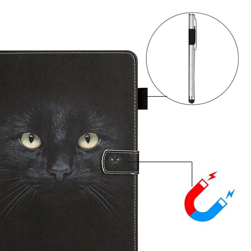 Flip Kotelot Samsung Galaxy Tab A7 Lite Black Cat Eyes Suojakuori